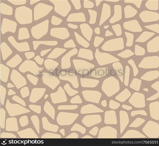 Paved stone seamless pattern pavement floor texture vector. Bricks and rocks, abstract patio and tile, walkway urban design brickwork and restoration. Paved Stone Seamless Pattern Pavement Texture