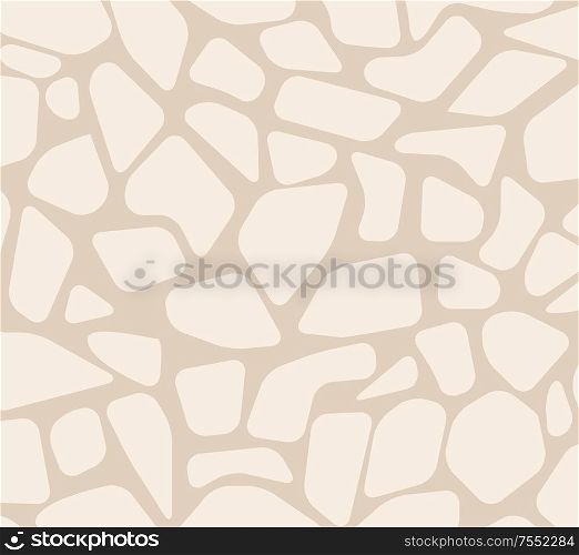 Paved tile stone pavement of surface seamless pattern vector. Texture of construction made with rocks material, road or floor restoration decoration. Paved Tile Stone Pavement Surface Seamless Pattern