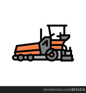 paver construction car vehicle color icon vector. paver construction car vehicle sign. isolated symbol illustration. paver construction car vehicle color icon vector illustration