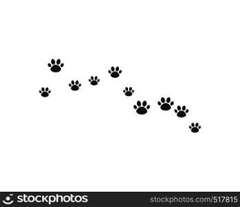Paw background template vector