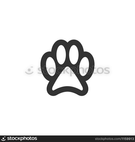 Paw clip art design vector isolated illustration. Paw clip art design vector isolated