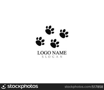 Paw logo template vector
