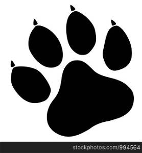paw print icon on white background. flat style. dog, cat, beer paw symbol. Black animal paw print sign. paw prints logo.