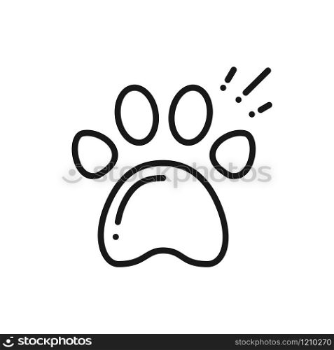 Paw Print Line Icon. Animal Footprint Sign and Symbol. Track. Trail. Paw Print Line Icon. Animal Footprint Sign and Symbol. Track. Trail.