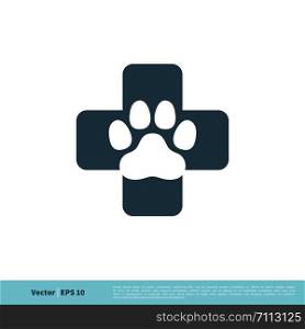 Paw Print Pet Health Care Icon Vector Logo Template Illustration Design. Vector EPS 10.