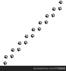 Paw print vector icon isolated on white background. Paw print vector icon isolated on white