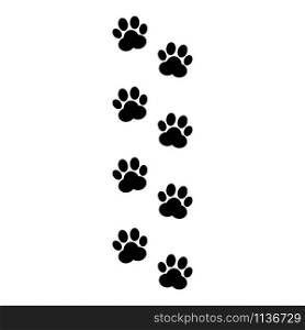 Paw print vector isolated on white background