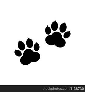 Paw print vector isolated on white background