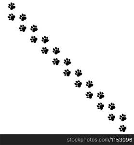 Paw print vector isolated on white background. Paw print vector isolated on white