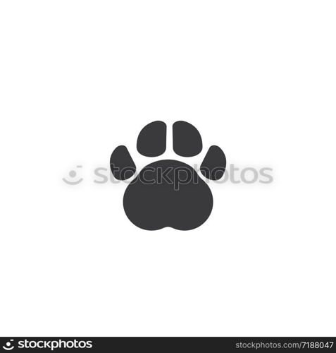 paw vector icon of pet illustration design template