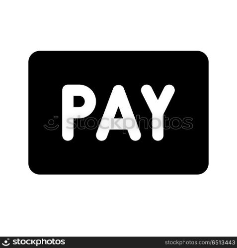 pay button, icon on isolated background
