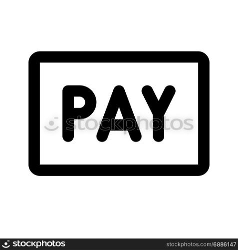 pay button, icon on isolated background
