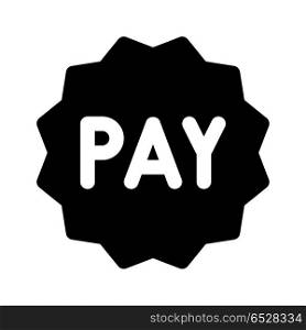 pay, icon on isolated background