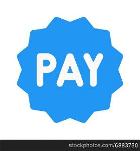 pay, icon on isolated background,