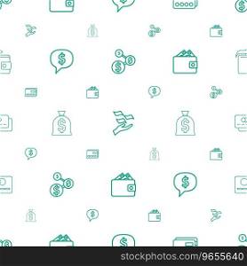 Pay icons pattern seamless white background Vector Image