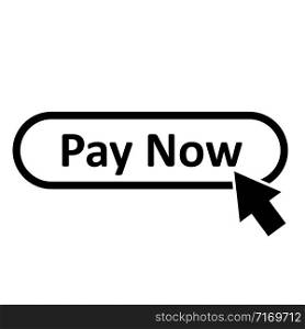 pay now icon on white background. flat style. pay now button for your web site design, logo, app, UI. pay now symbol.