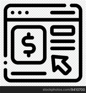 Pay Per Click Icon. Digital marketing concept. Outline icon