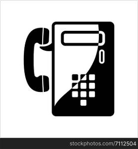 Pay Phone Icon Design Vector Art Illustration