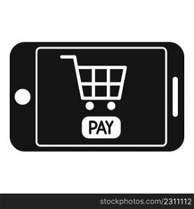 Pay shop icon simple vector. Online money. Digital service. Pay shop icon simple vector. Online money