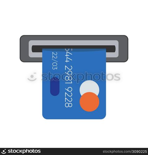 Payment banking finance money, ATM machine money deposit or withdrawal, conceptual vector illustration.. Payment banking finance money, ATM machine money deposit or withdrawal, conceptual vector