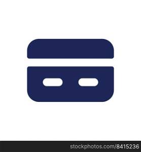 Payment card black glyph ui icon. Paying method. Online shopping. Credit card. User interface design. Silhouette symbol on white space. Solid pictogram for web, mobile. Isolated vector illustration. Payment card black glyph ui icon