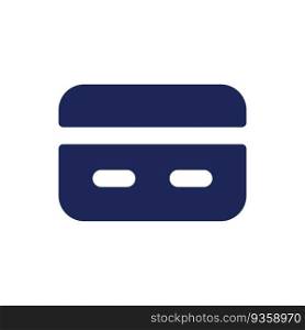 Payment card black glyph ui icon. Paying method. Online shopping. Credit card. User interface design. Silhouette symbol on white space. Solid pictogram for web, mobile. Isolated vector illustration. Payment card black glyph ui icon