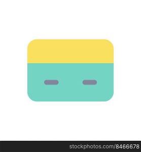 Payment card flat color ui icon. Credit card number. Banking account. Electronic financial transaction. Simple filled element for mobile app. Colorful solid pictogram. Vector isolated RGB illustration. Payment card flat color ui icon