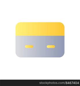 Payment card flat gradient color ui icon. Credit card number. Banking account. Electronic transaction. Simple filled pictogram. GUI, UX design for mobile application. Vector isolated RGB illustration. Payment card flat gradient color ui icon