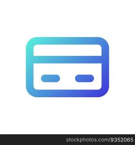 Payment card pixel perfect gradient linear ui icon. Paying method. Online shopping. Credit card. Line color user interface symbol. Modern style pictogram. Vector isolated outline illustration. Payment card pixel perfect gradient linear ui icon