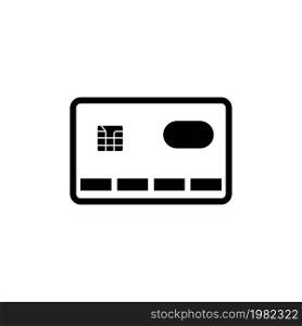 Payment Credit Card. Flat Vector Icon. Simple black symbol on white background. Payment Credit Card Flat Vector Icon