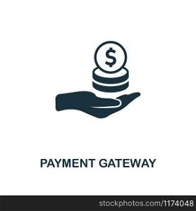 Payment Gateway icon. Monochrome style design from fintech collection. UX and UI. Pixel perfect payment gateway icon. For web design, apps, software, printing usage.. Payment Gateway icon. Monochrome style design from fintech icon collection. UI and UX. Pixel perfect payment gateway icon. For web design, apps, software, print usage.