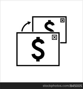 Payment History Icon, Payment Detail Concept Vector Art Illustration