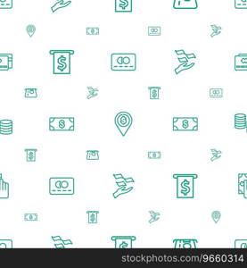 Payment icons pattern seamless white background Vector Image