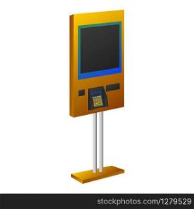 Payment kiosk icon. Cartoon of payment kiosk vector icon for web design isolated on white background. Payment kiosk icon, cartoon style