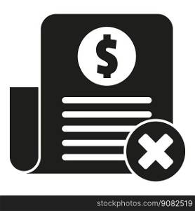 Payment paper icon simple vector. Card error. Credit money. Payment paper icon simple vector. Card error