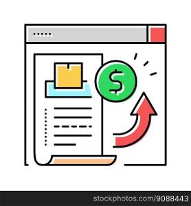 payment supplier color icon vector. payment supplier sign. isolated symbol illustration. payment supplier color icon vector illustration