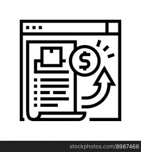 payment supplier li≠icon vector. payment supplier sign. isolated contour symbol black illustration. payment supplier li≠icon vector illustration