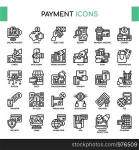 Payment , Thin Line and Pixel Perfect Icons