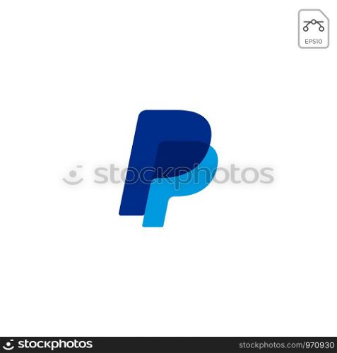paypal icon or logo vector design isolated. paypal icon or logo vector design illustration element isolated