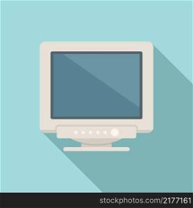 Pc display icon flat vector. Screen monitor. Computer blank. Pc display icon flat vector. Screen monitor