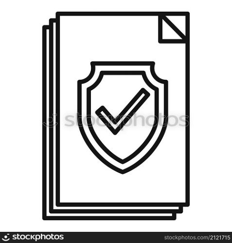 Pc protection icon outline vector. Secure data. Computer access. Pc protection icon outline vector. Secure data