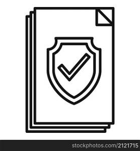 Pc protection icon outline vector. Secure data. Computer access. Pc protection icon outline vector. Secure data