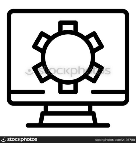 Pc software icon outline vector. Code design. Site tool. Pc software icon outline vector. Code design