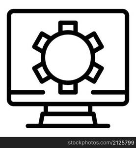 Pc software icon outline vector. Code design. Site tool. Pc software icon outline vector. Code design