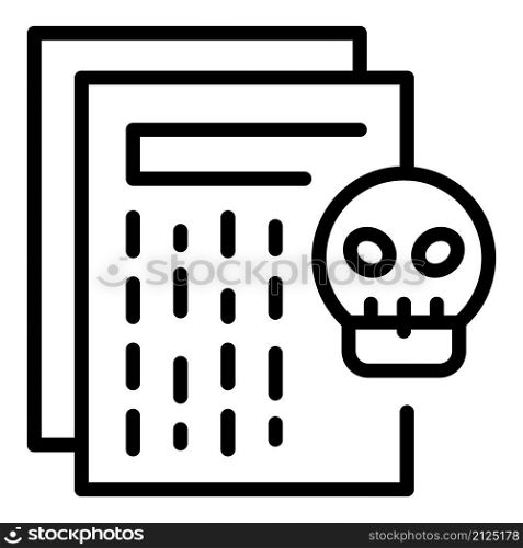 Pc virus icon outline vector. Stop system. Cyber lock. Pc virus icon outline vector. Stop system