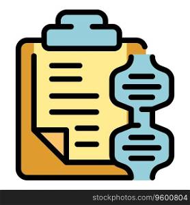 PCR test clipboard icon outline vector. Health travel. Covid19 nasal lab color flat. PCR test clipboard icon vector flat