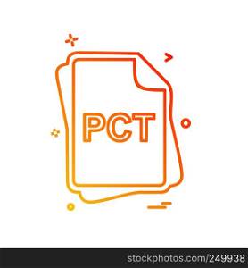PCT file type icon design vector
