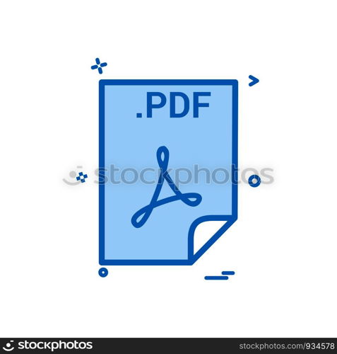 pdf application download file files format icon vector design