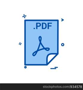 pdf application download file files format icon vector design