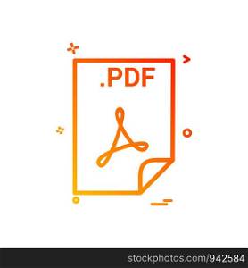 pdf application download file files format icon vector design